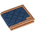 Men's Bi-Fold Blue & Chestnut Wallet