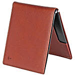 Men's Bi-Fold Leather Tan & Black Wallet