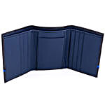 Men's Tri-Fold Black & Blue Wallet