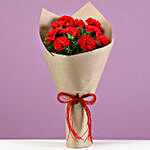 Red Carnations Bouquet With Cadbury Celebrations