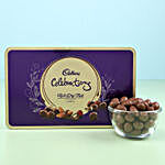 Yellow Forever Rose & Cadbury Dry Fruit Collection