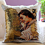 Personalised Golden Sequin Cushion