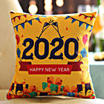 New Year Wishes Printed Cushion
