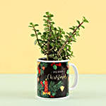 Jade Plant In Xmas Greetings Mug