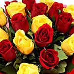 Enchanting Red & Yellow Roses Bouquet