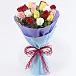 Colourful 20 Mixed Roses Bouquet