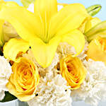 Yellow & White Floral Vase