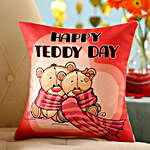 Teddy Day Printed Cushion