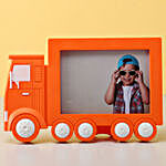 Personalised Orange Truck Photo Frame