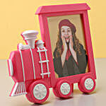 Personalised Pink Train Photo Frame