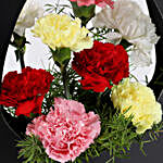 Mixed Colored Carnations Arrangement