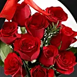 10 Red Roses Black FNP Sleeve