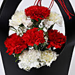 Red & White Carnations Sleeve Bag