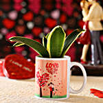 Sansevieria Plant In Love Is In The Air Mug