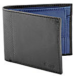 Bi-Fold Black & Blue Wallet For Men