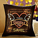 Happy Valentines Day Personalised LED Cushion
