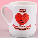 Heart Shaped White Ceramic Mug
