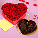 Romantic Roses & Truffle Cake- Half Kg