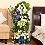 Blue & White Tall Floral Arrangement