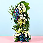 Blue & White Tall Floral Arrangement