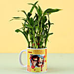 Bamboo Plant Personalised Yellow Mug
