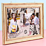 Wooden Clip Style Off White Photo Frame