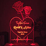 Personalised Roses Red LED Night Lamp
