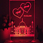 Personalised Taj Mahal Love LED Lamp- Red