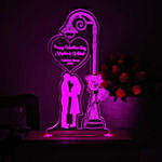 Couple In Love Personalised LED Lamp- Pink