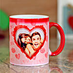 Personalised Heart Red Magic Mug
