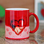 Personalised Heart Red Magic Mug