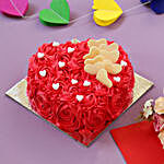 Heart Shaped Love Chocolate Cake- 1 Kg Eggless