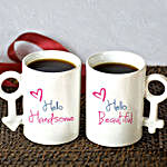 Personalised Handsome & Beautiful Mug Set