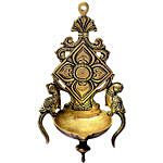 Gold Brass Twin Parrot Lamp