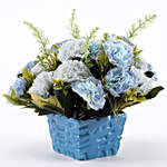 Bunch of Artificial Light Blue Carnations