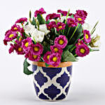 Purple & White Artificial Flowers
