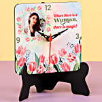 Personalised Womens Day Table Clock