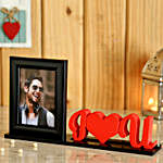 Personalised I Heart U Frame & Table Top For Him
