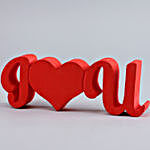 Personalised I Heart U Frame & Table Top For Him