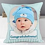 Congratulations Baby Personalised Cushion
