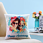 Floral Personalised Anniversary Cushion
