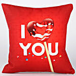 I Heart You Red Cushion
