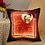 Love LED Personalised Heart Cushion