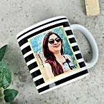 Striped Personalised Picture Mug