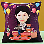 Personalised Birthday Caricature Cushion