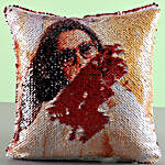 Personalised Red Sequin Cushion