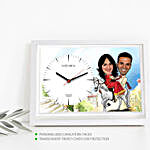 Couple on Horse Personalised Wall Clock
