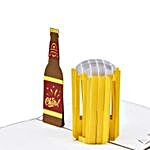 Beer and Fries Pop Up 3D Greeting Card