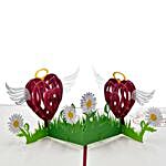 Winged Hearts Pop Up 3D Greeting Card