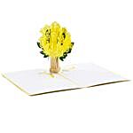 Yellow Bunch Pop Up 3D Greeting Card